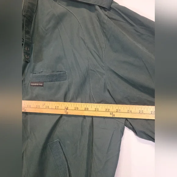 Members Only Microfiber Men’s L Vintage Green Bomber Jacket - Picture 5 of 9